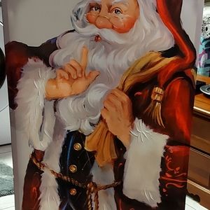 Santa Christmas kirklands canvas wall deco
